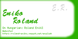 eniko roland business card